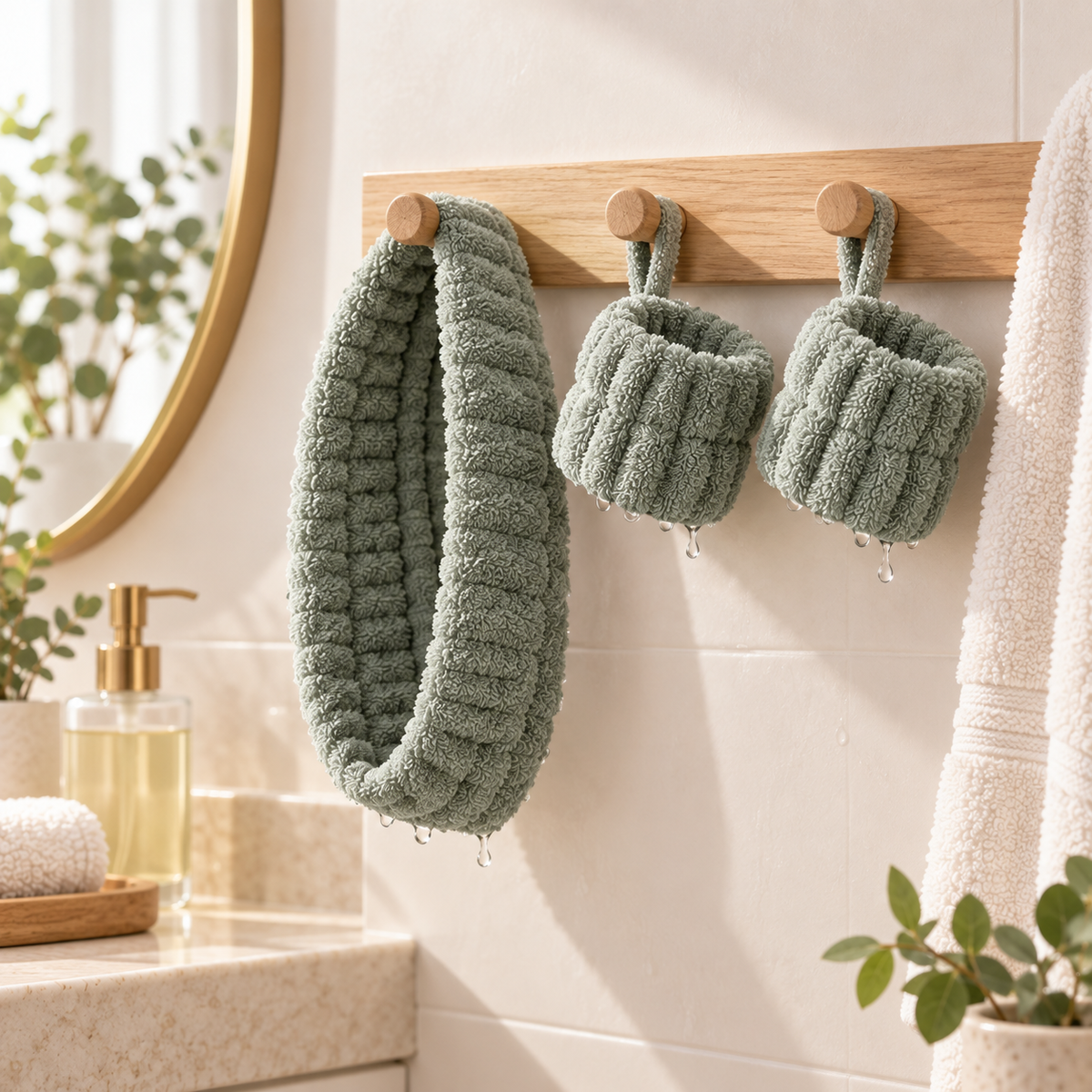Homelaroq Absorbent Spa Headband & Wristband Set