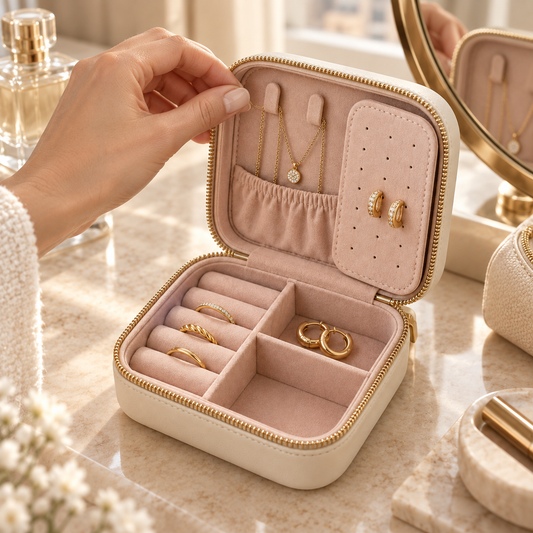 Homelaroq Compact Travel Jewelry Case
