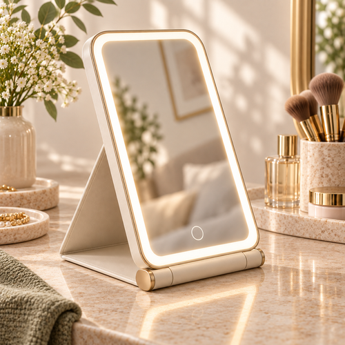 Homelaroq Foldable LED Makeup Mirror