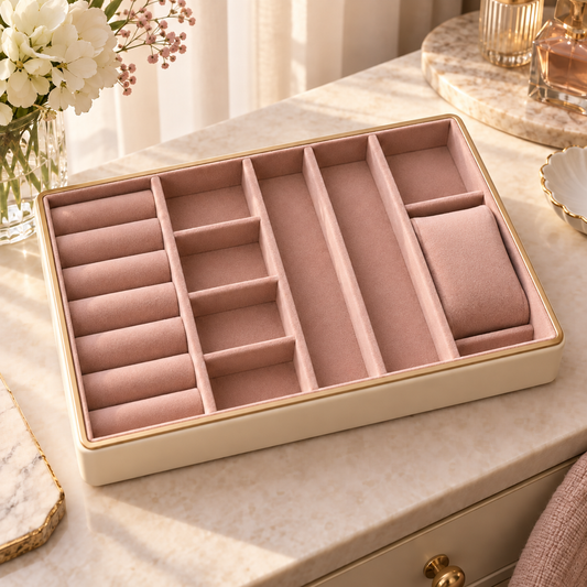 Homelaroq Tidy Tray Velvet Jewelry Organizer