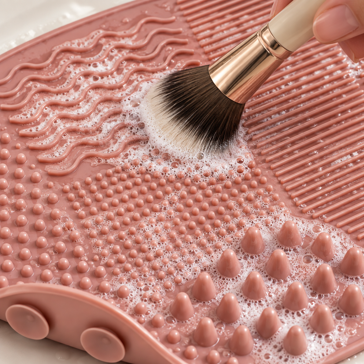 Homelaroq Textured Silicone Brush Cleaning Mat
