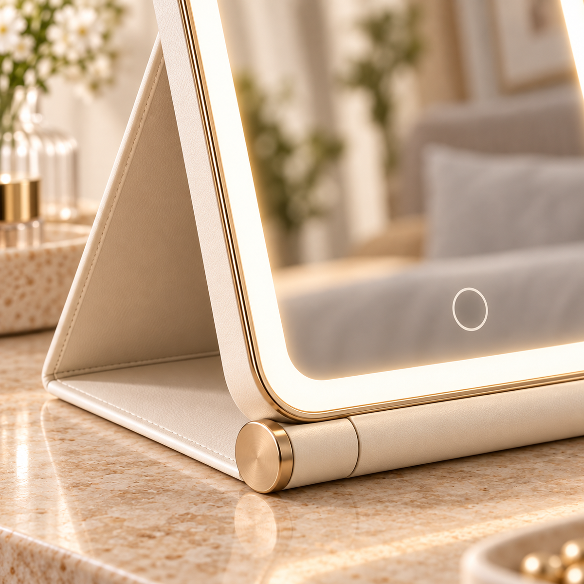 Homelaroq Foldable LED Makeup Mirror