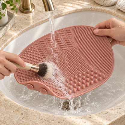 Homelaroq Textured Silicone Brush Cleaning Mat