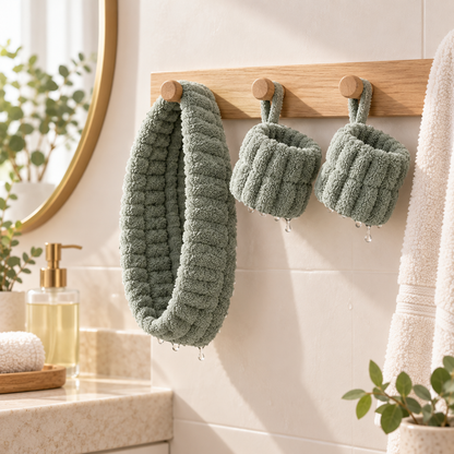 Homelaroq Absorbent Spa Headband & Wristband Set