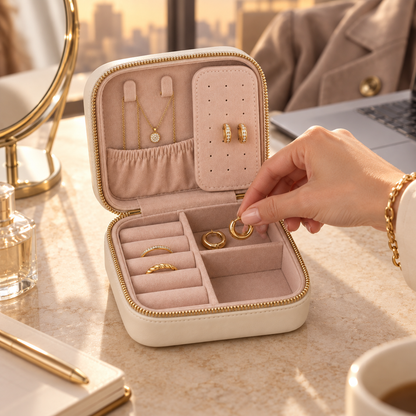 Homelaroq Compact Travel Jewelry Case