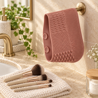 Homelaroq Textured Silicone Brush Cleaning Mat